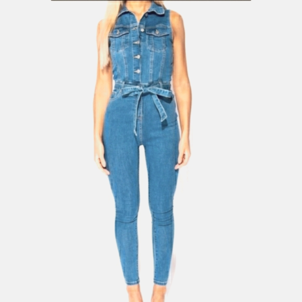 Denim Jumpsuit - Picture 4 of 12